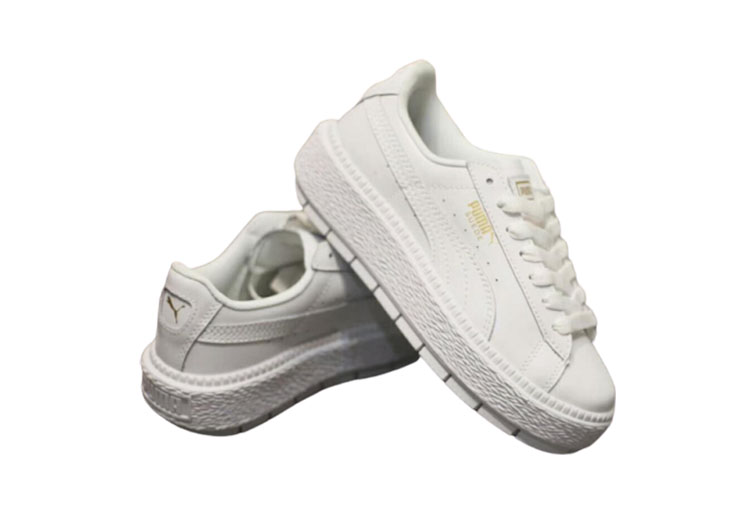 Puma suede platform rihanna platform shoes leather-Iron (14)