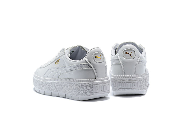 Puma suede platform rihanna platform shoes leather-Iron (3)
