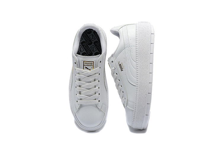 Puma suede platform rihanna platform shoes leather-Iron (5)