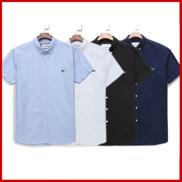 Catalog of short buttoned shirts for men LACOSTE