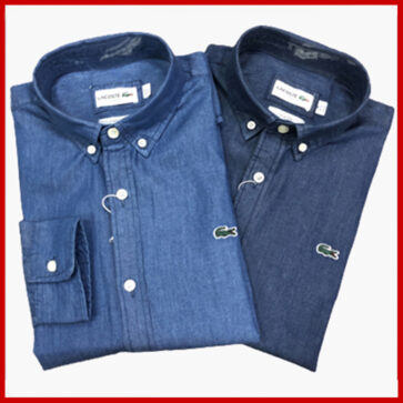 Catalog of buttoned shirts and jeans finish for men LACOSTE