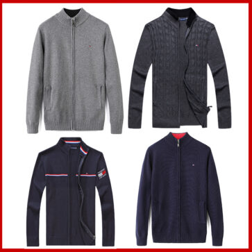 Knitwear catalog for men with TOMMY zipper