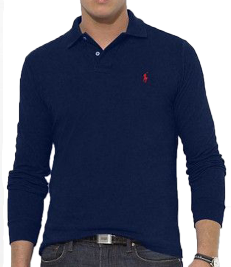.RALPH LAUREN POLO TSHIRT MEN'S LONG - Regal Blue