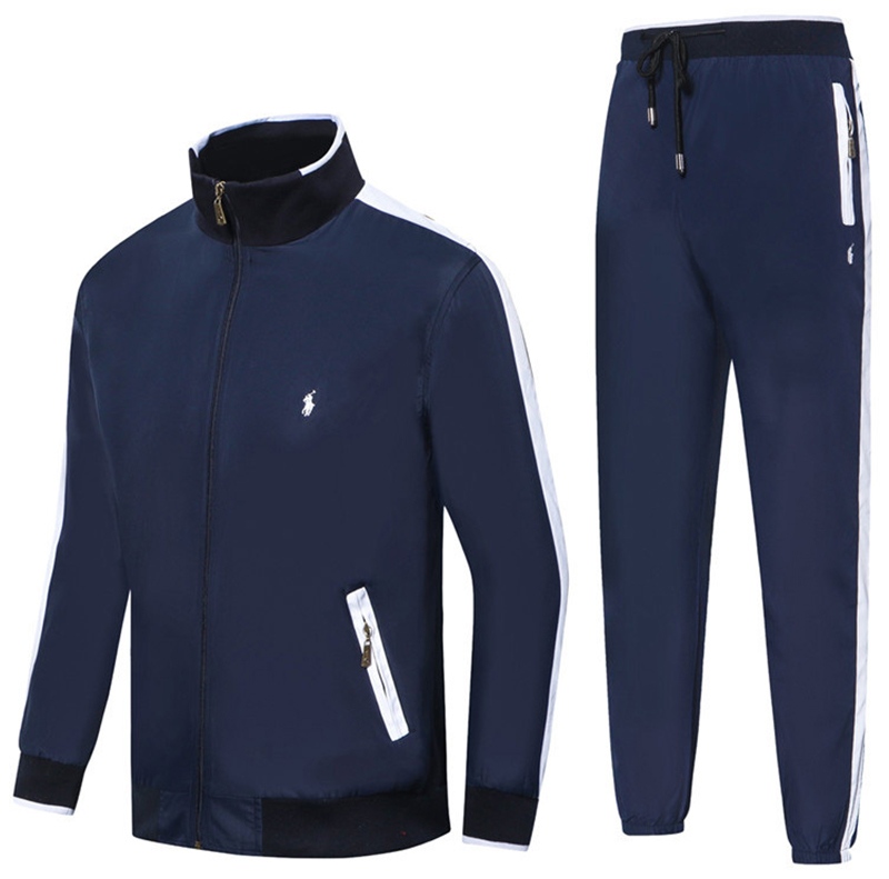 .RALPH LAUREN SUIT MEN'S- NAVY BLUE & WHITE